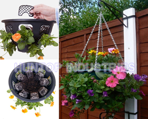 Plastic Easy Fill Hanging Planter Baskets